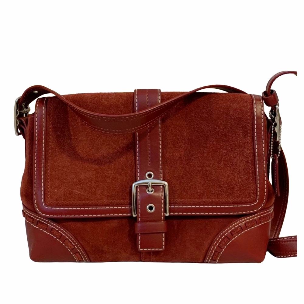 Vintage Y2K Coach Soho Hamptons Suede Leather Convertible Bag